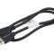 Cablu USB 2.0 A la C 0,5m nichelat negru PVC