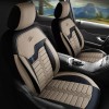Set Huse Scaune Auto pentru Skoda Scala - Panda Londra, cu fermoare pentru bancheta rabatabila, bej - negru , 11 piese