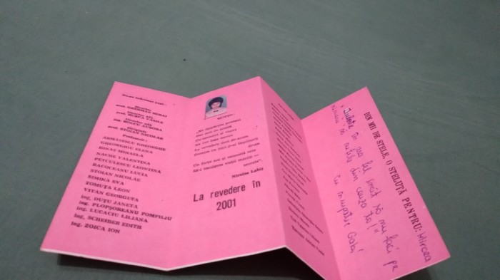 INVITATIE AMINTIRE ABSOLVENTII GRUP SCOLAR DEVA CLASA XIII C SERAL PROMOTIA 1990-1991