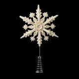 V&acirc;rf pentru brad, Fulg alb cu sclipici, 23 cm, CMCLASS
