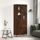 Cumpara ieftin Dulap &icirc;nalt, stejar maro, 69,5x34x180 cm, lemn compozit