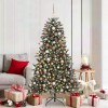 VidaXL BraddeCrăciunartificial cu 300 LED Verde 99 x 99 x 180 cm PVC 3395878