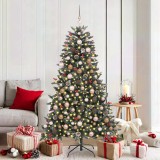 vidaXL BraddeCrăciunartificial cu 300 LED Verde 99 x 99 x 180 cm PVC 3395878