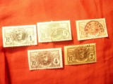 Timbru Dahomey colonie Franceza 1906 , 5 val. stampilate