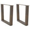 VidaXL Picioare pentru măsuță de cafea &icirc;n formă de V, 2 buc., oțel natural, 50x(42-43,3) cm 4012631