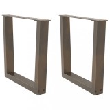 Cumpara ieftin Picioare pentru măsuță de cafea &icirc;n formă de V, 2 buc., oțel natural, 50x(42-43,3) cm