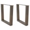 vidaXL Picioare pentru măsuță de cafea &icirc;n formă de V, 2 buc., oțel natural, 50x(42-43,3) cm 4012631