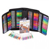 Set 242 piese, Pixuri cu gel multicolor + Rezerve + Carte de colorat + Penar