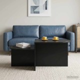 vidaXL Masă de cafea Stejar Negru 100 x 50 x 40 cm Lemn prelucrat 8001047