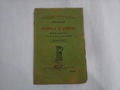 MORALA SI STIINTA HAZARDUL cu un studiu asupra lui Henri Poincare de Gaston Milhaud - Henri POINCARE - Bucuresti, 1924