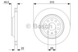 Disc frana SKODA SUPERB II Combi (3T5) (2009 - 2015) BOSCH 0 986 479 303