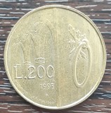 (M2131) MONEDA SAN MARINO - 200 LIRE 1993, PORTILE DIN SAN MARINO