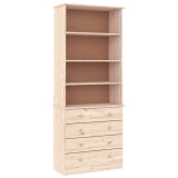 Cumpara ieftin Biblioteca cu sertare &bdquo;ALTA&rdquo;, 77x35x186,5 cm, lemn masiv de pin