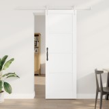 Ușa cu Răcire vidaXL cu Set de Hardware Alb 73.5x211 cm Lemn Solid De Pin
