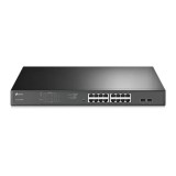 Switch 16 porturi PoE+ Gigabit, 2 porturi RJ45 Gigabit, 2 x Combo SFP Gigabit, Managed - TP-Link TL-SG1218MPE