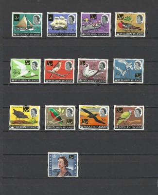 PITCAIRN 1967 DEFINITIVE PASARI CORABII CU SUPRATIPAR foto