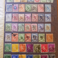 #009 Colectie timbre, stampilate din Finlanda
