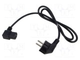 Cablu 3x0,75mm&sup2; PVC 1,2m negru 10A 250V POS