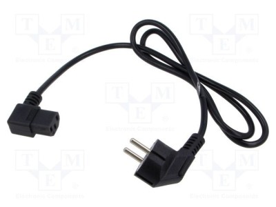 Cablu 3x0,75mm&amp;sup2; PVC 1,2m negru 10A 250V POS foto
