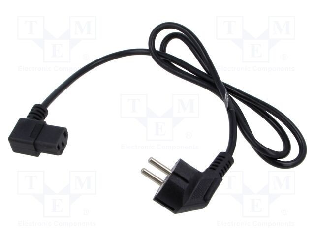 Cablu 3x0,75mm&sup2; PVC 1,2m negru 10A 250V POS