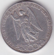 Germania 1 Thaler Charles I Siegesthaler taler WUERTTEMBERG Victory 1871 deteriorat
