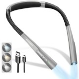 Cumpara ieftin Lampa LED de citit pentru gat, Flexibila si usoara, Glocusent&reg;, Multifuntionala perfecta pentru lectura, tricotat si reparatii, Oprire automata, 3 Tem