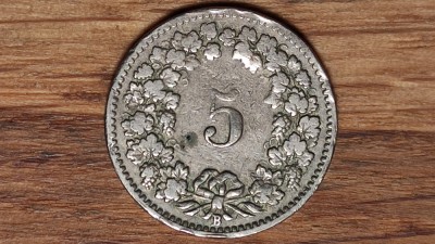 Elvetia - moneda de colectie - 5 rappen 1903 B - Libertas - stare buna ! foto