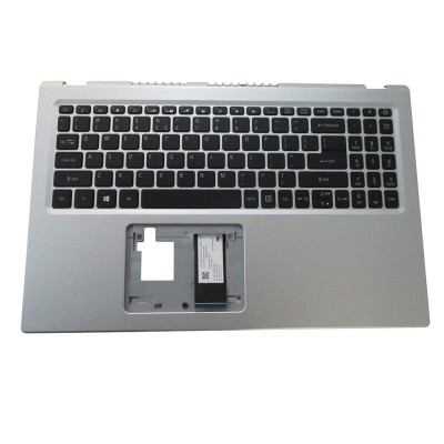 Carcasa superioara cu tastatura palmrest Laptop, Acer, Swift S50-53, 6B.A1DN2.001, cu iluminare, argintiu, layout US foto