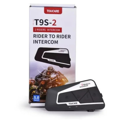 Sistem de comunicare moto intercom Vjt T9S Single Pack, Conferinta de pana la 2 rideri simultan, distanta 1200m, FM, baterie 800mah foto