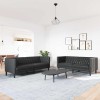 VidaXL Set de canapea 2 pcs Negru 194 x 74.5 x 70.5 cm