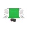 Kit studio foto,lumini,2 umbrele,suport fundal 2,6x3m,2x bec 135W,panza verde + geanta transport