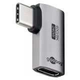 Adaptor USB-C mama - USB-C tata orizontal 90 Thunderbolt3/4 Goobay