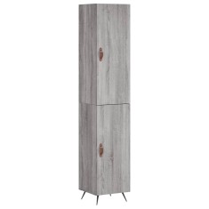 Dulap inalt, gri sonoma, 34,5x34x180 cm, lemn prelucrat