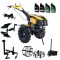 ProGARDEN Pachet Campo 1273 Alpine V2, Motocultor 12CP + PRS20-45 Prasitoare+Plug bilonat/rarita +PR2B-31 Plug reversibil+Adaptor + 2 Roti metalice 54