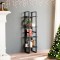 vidaXL Bibliotecă cu 4 rafturi, negru, 40x30x140 cm, lemn masiv de pin 806426