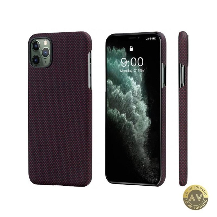 Husa pentru Apple iPhone 11 Pro Max Pitaka MagEZ Car Plain Neagra KI1104M