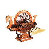 Puzzle 3D Corabia vikinga Dragon, 229 piese, Rokr, lemn