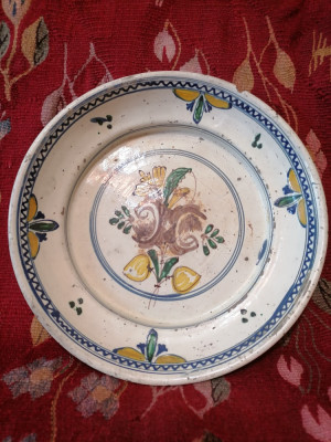 Platou ceramica populara, Turda, mijlocul sec. XIX. foto