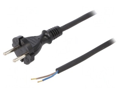 Cablu Electric Negru 5m 2x1mm2 16A foto