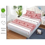 Husa De Pat Cu Elastic Model Traditional + 2 Fete De Perna Pentru Pat Dublu - SIPRG-230