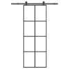 VidaXL Ușă glisantă cu set feronerie, 76x205 cm, sticlă ESG/aluminiu 3332886