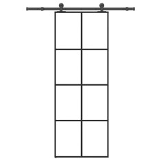 vidaXL Ușă glisantă cu set feronerie, 76x205 cm, sticlă ESG/aluminiu