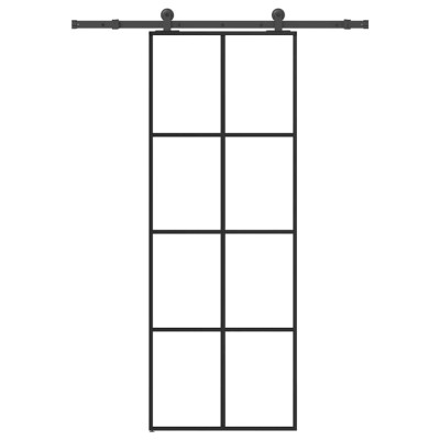 vidaXL Ușă glisantă cu set feronerie, 76x205 cm, sticlă ESG/aluminiu 3332886 foto