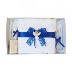 Trusou botez dantela albastra si ingeras Denikos&reg; 424