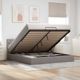 vidaXL Cadru de pat otoman cu saltea Taupe 180x200cm Material