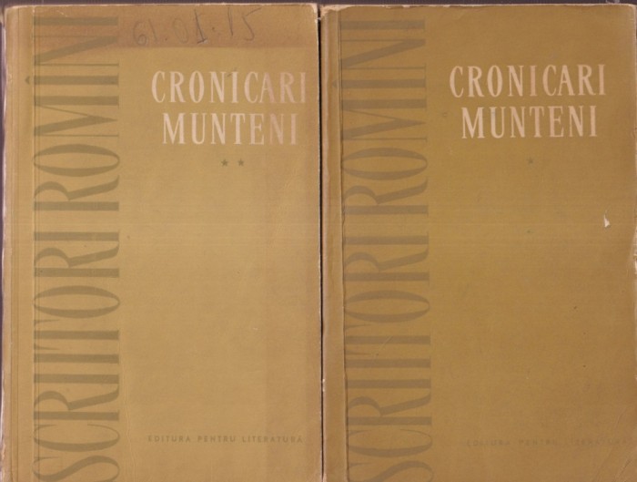 Cronicari munteni, 2 volume
