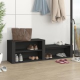 VidaXL Pantofar, negru, 150x35x45 cm, lemn prelucrat