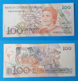 Bancnota veche - Brazil Brazilia 100 Cruzados - in stare foarte buna