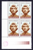 TSV$ - 1993 LP 1311 60 ANI NASTEREA POETULUI NICHITA STANESCU BLOC X4 MNH/** LUX