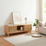 Comoda TV cu 2 usi glisante Yp&auml;j&auml; 150x42x50 cm bambus [en.casa] HausGarden Leisure